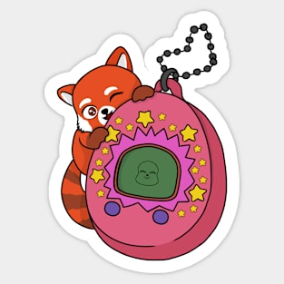 sweet red panda chibi Sticker